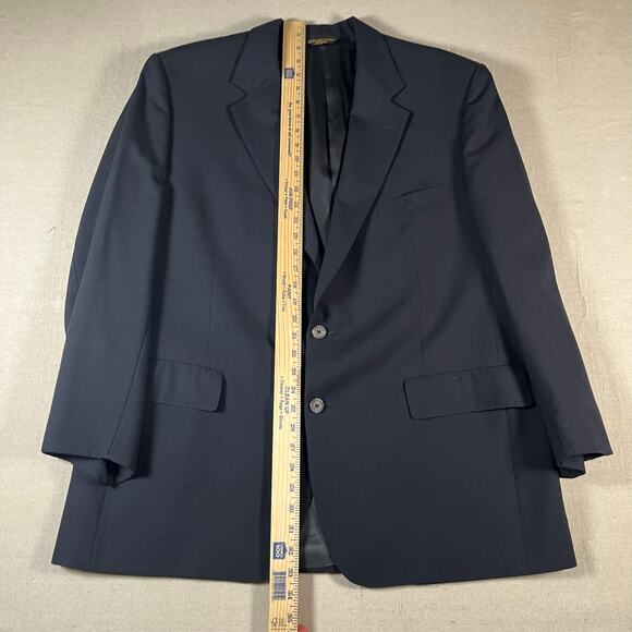 Brooks Brothers Mens Blazer 46R Worsted Wool Black USA Two Button - Picture 8 of 10